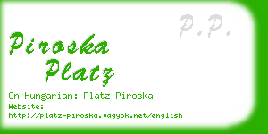 piroska platz business card